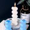 Baijiaxing diy resin mold 5-piece heart-shaped candle silicone mold new product atmosphere Candle atmosphere Specification image
